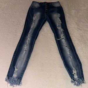 Roma brand ripped jeans high waisted size 7